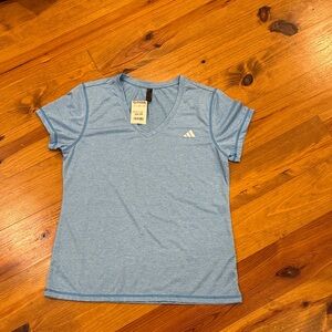 Adidas Light Blue V-Neck Tee